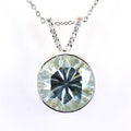 14.50 Ct Certified Blue Diamond Solitaire Pendant With White Accents, AAA Quality ! - ZeeDiamonds