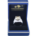 HUGE and RARE 9.90 Ct Champagne Diamond Heavy Men's Ring in 925 Silver with White Finish, Amazing Look & Great Shine, Ideal For Gift - ZeeDiamonds