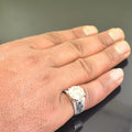 RARE 9 Ct Champagne Diamond Heavy Men's Ring in 925 Silver with White Finish, Prong Design & Elegant Look, Ideal For Gift - ZeeDiamonds