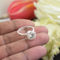 4.85 Ct Round Brilliant Cut Off White Diamond Solitaire Ring, Great Brilliance & Luster! Ideal For Birthday Gift, Certified Diamond! - ZeeDiamonds