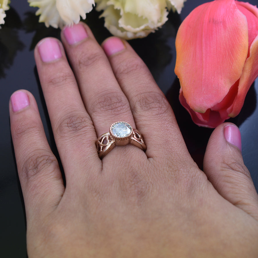 Glittering Pink Gold Engagement Ring Styles