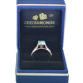 1.70 Ct Blue Diamond Women's Ring with Accents in 925 Silver! Beautiful Design & Luster! Ideal For Anniversary Gift, Certified Diamond! - ZeeDiamonds