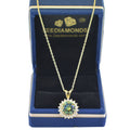3.50 Carat Amazing Blue Diamond Pendant in 925 Silver with Accents, Great Shine & Luster, Gift for Anniversary/Birthday! Certified Diamond! - ZeeDiamonds
