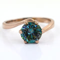 Certified 1.50 Ct Elegant Blue Diamond Ring in 925 Silver, Great Brilliance & Shine! Gift For Wedding/Birthday - ZeeDiamonds