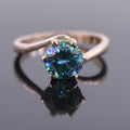 Certified 1.50 Ct Elegant Blue Diamond Ring in 925 Silver, Great Brilliance & Shine! Gift For Wedding/Birthday - ZeeDiamonds
