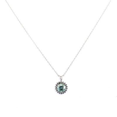 3 Carat Amazing Blue Diamond Pendant in 925 Silver with Accents, Great Sparkle & Luster, Gift for Anniversary/Birthday! Certified Diamond! - ZeeDiamonds