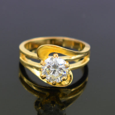 Stylish 1.30 Ct Off White Diamond Women's Ring, Elegant Look & Great Sparkle ! Ideal For Birthday Gift, Certified Diamond! - ZeeDiamonds