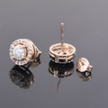 Amazing 1.40 Carat Off White Diamond Stud Earrings With Accents in 925 Silver with Rose Gold! Latest Style ! Gift For Birthday/Anniversary! - ZeeDiamonds