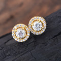 Amazing 1.40 Carat Off White Diamond Stud Earrings With Accents in 925 Silver! Great Sparkle & Elegant Look! Gift For Birthday/Anniversary! - ZeeDiamonds