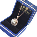 3.20 Carat Beautiful Off White Diamond Pendant in 925 Silver with Accents, Latest Collection & Shine, Certified Diamond! Gift For Wedding! - ZeeDiamonds