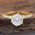 2.05 Ct Beautiful Off White Diamond Women's Ring with Accents, New Collection & Great Sparkle ! Ideal For Birthday Gift, Certified Diamond! - ZeeDiamonds