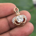 1.30 Carat Amazing Off White Diamond Pendant in 925 Silver with Accents, New Collection & Great Luster, Certified Diamond! Gift For Wedding! - ZeeDiamonds