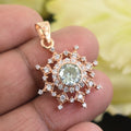 Amazing Blue Diamond Pendant in 925 Silver with Accents, New Design & Great Luster! Gift for Anniversary/Birthday! 1.40 Ct Certified Diamond! - ZeeDiamonds