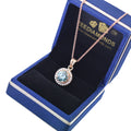 Round Brilliant Cut Blue Diamond Pendant in 925 Silver with Accents, Elegant Look & Great Shine! Gift for Anniversary/Birthday! 2.20 Ct Certified Diamond! - ZeeDiamonds