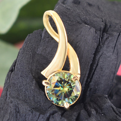 2.80 Carat Beautiful Blue Diamond Solitaire Pendant in 925 Silver, New Design & Great Shine ! Gift For Birthday/Wedding! - ZeeDiamonds