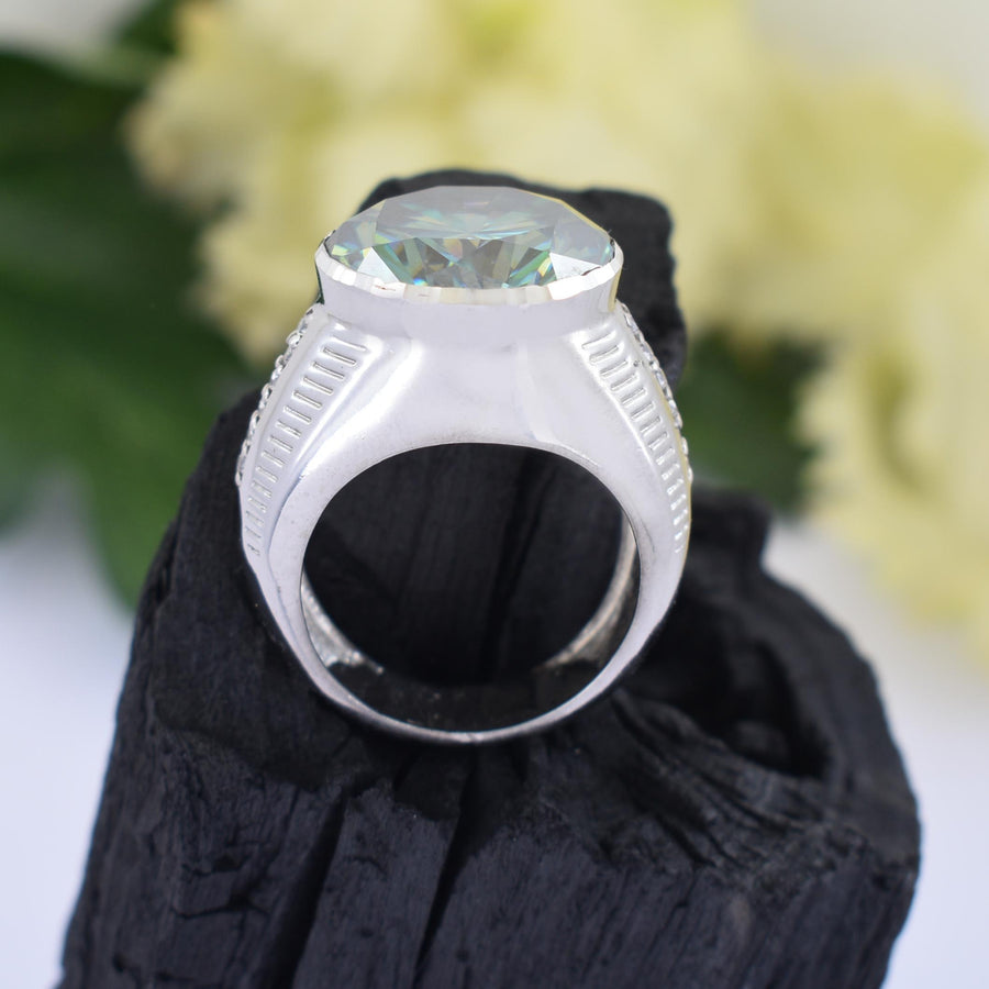 925 silver on sale diamond mens ring