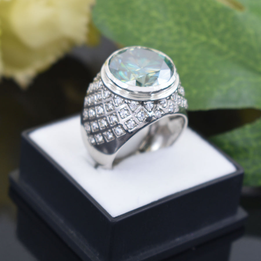 925 silver hotsell diamond mens ring