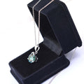 Certified Blue Diamond Solitaire Pendant With White Gold Finish, 4 Ct, AAA Quality ! - ZeeDiamonds