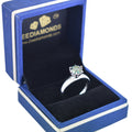 Amazing Blue Diamond Solitaire Ring in 925 Silver with Prongs, Great Shine & Luster! Gift For Wedding/Birthday, Certified 1.50 Carat - ZeeDiamonds