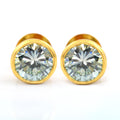 4 Ct Elegant Off White Diamond Stud Earrings With Bezel Setting in 925 Silver! Great Shine & Beautiful Collection! Gift For Birthday/Anniversary! - ZeeDiamonds