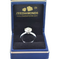 3 Ct Round Off White Diamond Solitaire Ring, Elegant Look & Great Sparkle ! Ideal For Birthday Gift, Certified Diamond! - ZeeDiamonds