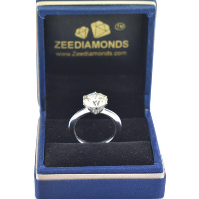 Rare 10.20 Ct Off White Diamond Solitaire Heavy Ring, Amazing Collection & Great Sparkle ! Ideal For Birthday Gift, Certified Diamond! - ZeeDiamonds