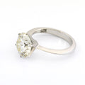 3 Ct Round Off White Diamond Solitaire Ring, Elegant Look & Great Sparkle ! Ideal For Birthday Gift, Certified Diamond! - ZeeDiamonds