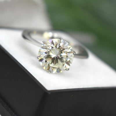 Rare 10.20 Ct Off White Diamond Solitaire Heavy Ring, Amazing Collection & Great Sparkle ! Ideal For Birthday Gift, Certified Diamond! - ZeeDiamonds