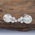 AAA Certified 2.40 Ct, Lovely Off-White Diamond Studs with White Accents  ! Very Latest Collection & Great Shine - ZeeDiamonds