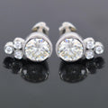 AAA Certified 2.40 Ct, Lovely Off-White Diamond Studs with White Accents  ! Very Latest Collection & Great Shine - ZeeDiamonds