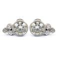 AAA Certified 2.40 Ct, Lovely Off-White Diamond Studs with White Accents  ! Very Latest Collection & Great Shine - ZeeDiamonds