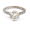 1.50 Ct Stunning Off White Diamond Solitaire Ring with Accents, Elegant Look & Great Sparkle ! Ideal For Birthday Gift, Certified Diamond! - ZeeDiamonds