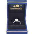 1.50 Ct Stunning Off White Diamond Solitaire Ring with Accents, Elegant Look & Great Sparkle ! Ideal For Birthday Gift, Certified Diamond! - ZeeDiamonds