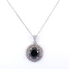 5 Ct AAA Quality Brilliant Cut Black Diamond Pendant with White Accents-Beautiful Design and Latest Collection, Certified