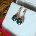 4 Ct Stunning Blue Diamond Dangler Earrings in 925 Silver with Diamond Accents! Great Style & Elegant Shine! Gift For Birthday! - ZeeDiamonds