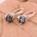 4 Ct Stunning Blue Diamond Dangler Earrings in 925 Silver with Diamond Accents! Great Style & Elegant Shine! Gift For Birthday! - ZeeDiamonds
