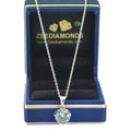 3 Carat Certified Amazing Blue Diamond Solitaire Pendant in 925 Silver, Great Shine & Elegant! Ideal Gift For Wife ,Girlfriend - ZeeDiamonds