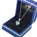 3 Carat Certified Amazing Blue Diamond Solitaire Pendant in 925 Silver, Great Shine & Elegant! Ideal Gift For Wife ,Girlfriend - ZeeDiamonds