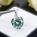 3 Carat Certified Amazing Blue Diamond Solitaire Pendant in 925 Silver, Great Shine & Elegant! Ideal Gift For Wife ,Girlfriend - ZeeDiamonds