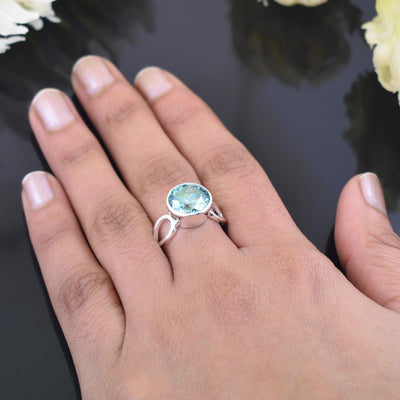 4.50 Ct AAA Certified Beautiful Blue Diamond Solitaire Ring in 925 Silver, Latest Collection and Great Sparkle - ZeeDiamonds