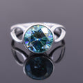 4.50 Ct AAA Certified Beautiful Blue Diamond Solitaire Ring in 925 Silver, Latest Collection and Great Sparkle - ZeeDiamonds
