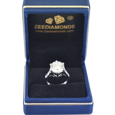 Beautiful 4 Ct Off White Diamond Gorgeous Ring in 925 Silver, Promise Ring & Great Sparkle ! Ideal For Birthday Gift, Certified Diamond! - ZeeDiamonds