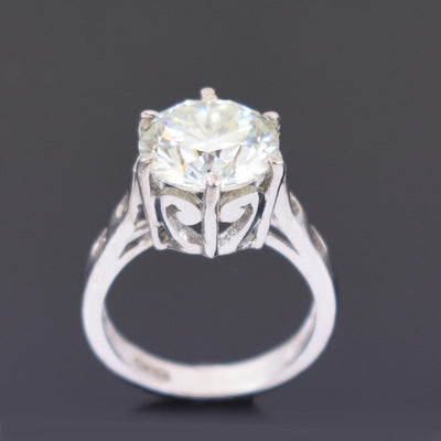 Beautiful 4 Ct Off White Diamond Gorgeous Ring in 925 Silver, Promise Ring & Great Sparkle ! Ideal For Birthday Gift, Certified Diamond! - ZeeDiamonds