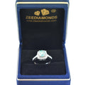 1.30 Ct Elegant Blue Diamond Engagement Ring with Accents in 925 Silver! Great Shine & Beautiful Design! Ideal For Anniversary Gift, Certified Diamond! - ZeeDiamonds