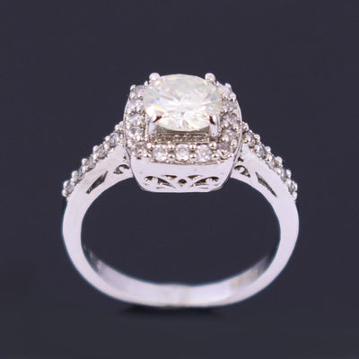 Gorgeous Off White Diamond Engagement Ring in 925 Silver, Great Brilliance & Very Latest Collection ! Ideal For Birthday Gift, 1.25 Ct Certified Diamond! - ZeeDiamonds