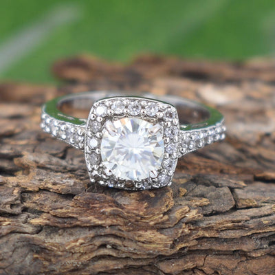 Gorgeous Off White Diamond Engagement Ring in 925 Silver, Great Brilliance & Very Latest Collection ! Ideal For Birthday Gift, 1.25 Ct Certified Diamond! - ZeeDiamonds