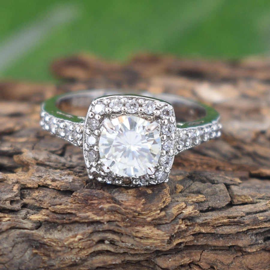 Natural Diamond Ring Dainty Engagement Tiny Minimalist Thin 925 Sterling  Silver | eBay