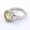 4.00 Ct Amazing Off White Diamond Solitaire Ring, Very Elegant & Great Sparkle ! Ideal For Birthday Gift, Certified Diamond! - ZeeDiamonds