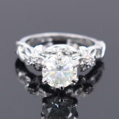 Fabulous Off White Diamond Designer Ring with White Accents, Amazing Collection & Great Sparkle ! Ideal For Birthday Gift, 1.45 Ct Certified Diamond! - ZeeDiamonds