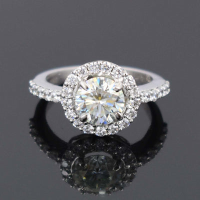 Stunning Off White Diamond Designer Ring with White Accents, Latest Collection & Great Sparkle ! Ideal For Birthday Gift, 1.65 Ct Certified Diamond! - ZeeDiamonds